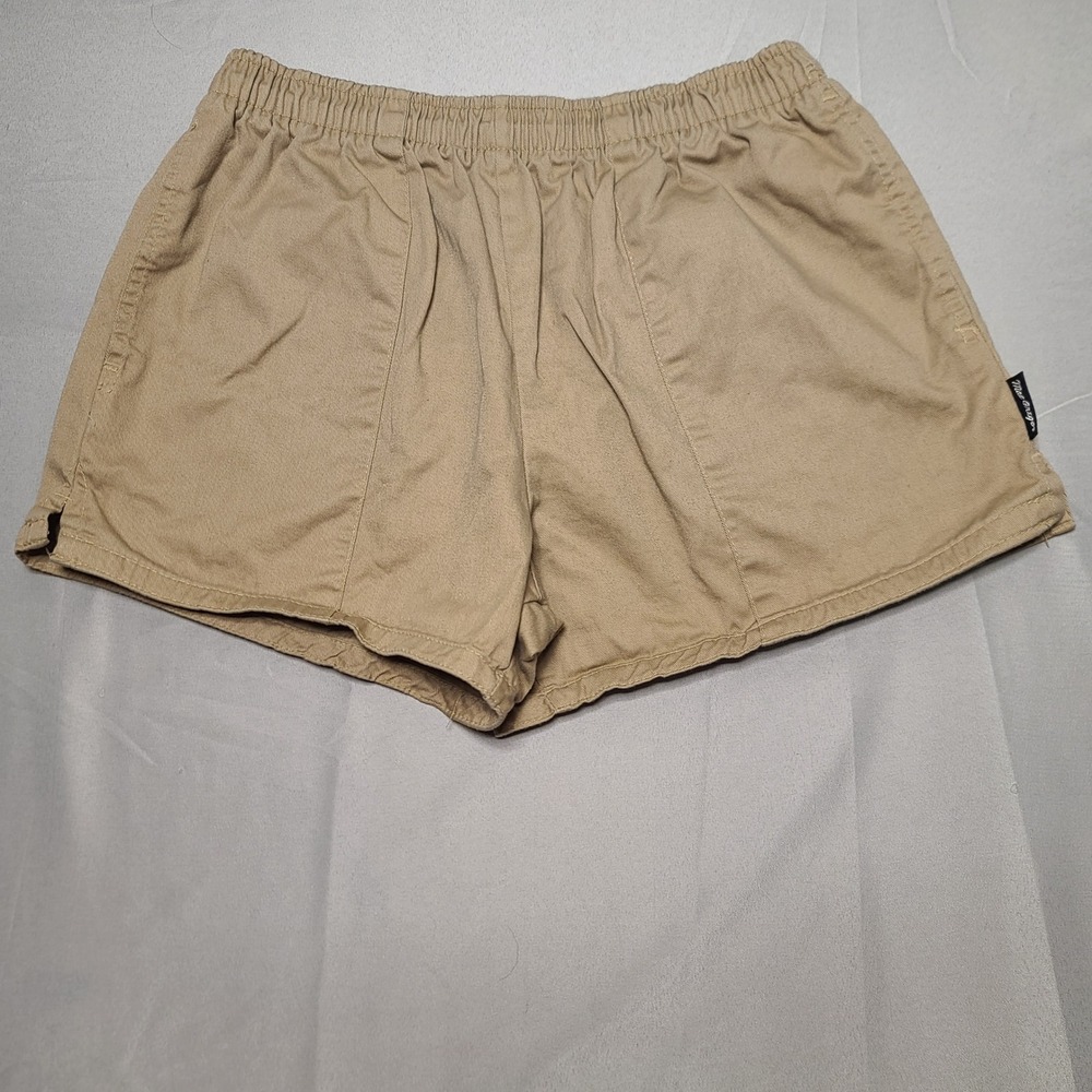 MacGregor Cotton Twill Shorts Mens Large Khaki Tan Elastic Waist Vintage USA